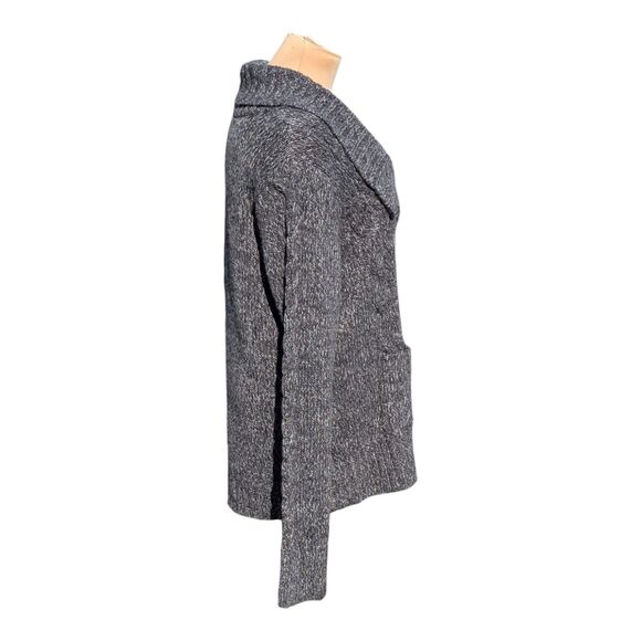 St. John's Bay Women's Gray Cable Knit Cardigan Sweater Button Up XL Cottagecore - Picture 4 of 9